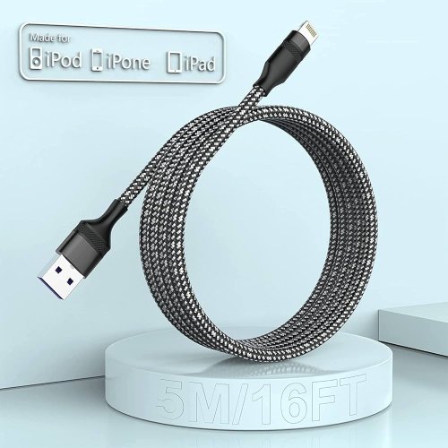 poac FAST CHARGING CABLE LIGHTNING BLACK