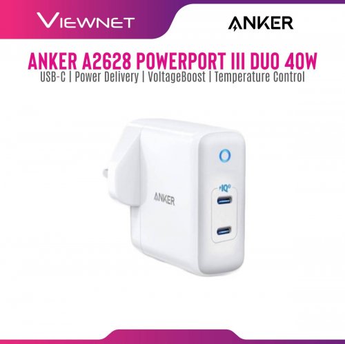 ANKER CHARGING ADAPTER 2 PORT IQ USB-C