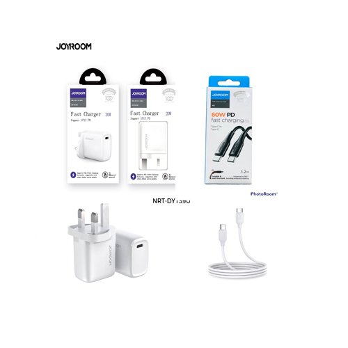 JOYROOM FAST CHARGER 20W WITH FAST CHARGING DATA CABLE 60W TYP-C TO TYPE-C 