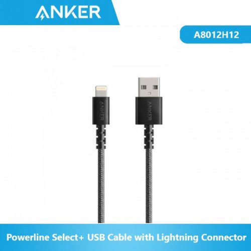 ANKER USB-A CABLE WITH LIGHTNING CONNECTOR (6FT) 